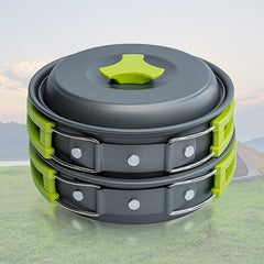 Camping Cooking Set Portable Tableware Pot With Storage Bag