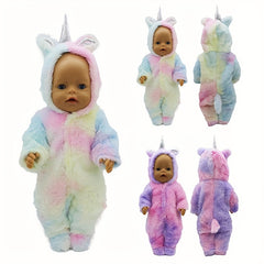 Polyester Fiber Doll Clothes for 17in Doll Purple/Light Yellow