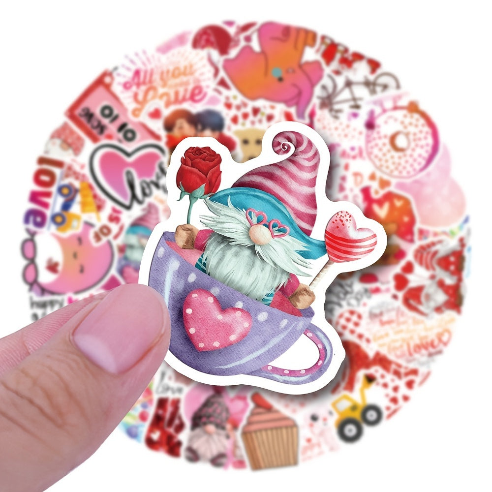 50 Romantic Vinyl Stickers Waterproof for Laptops Water Bottles