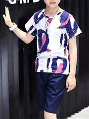 Boys Teen Graffiti T-shirt & Shorts for Summer