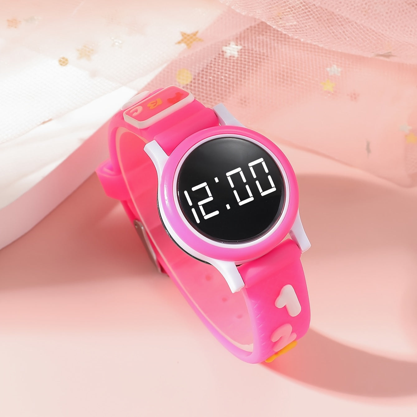 Pink Digital LED Watch for Kids