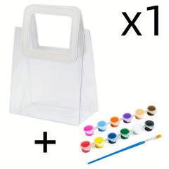 Halloween DIY Graffiti Painting Handbag Gift Bag with Paint Brushes