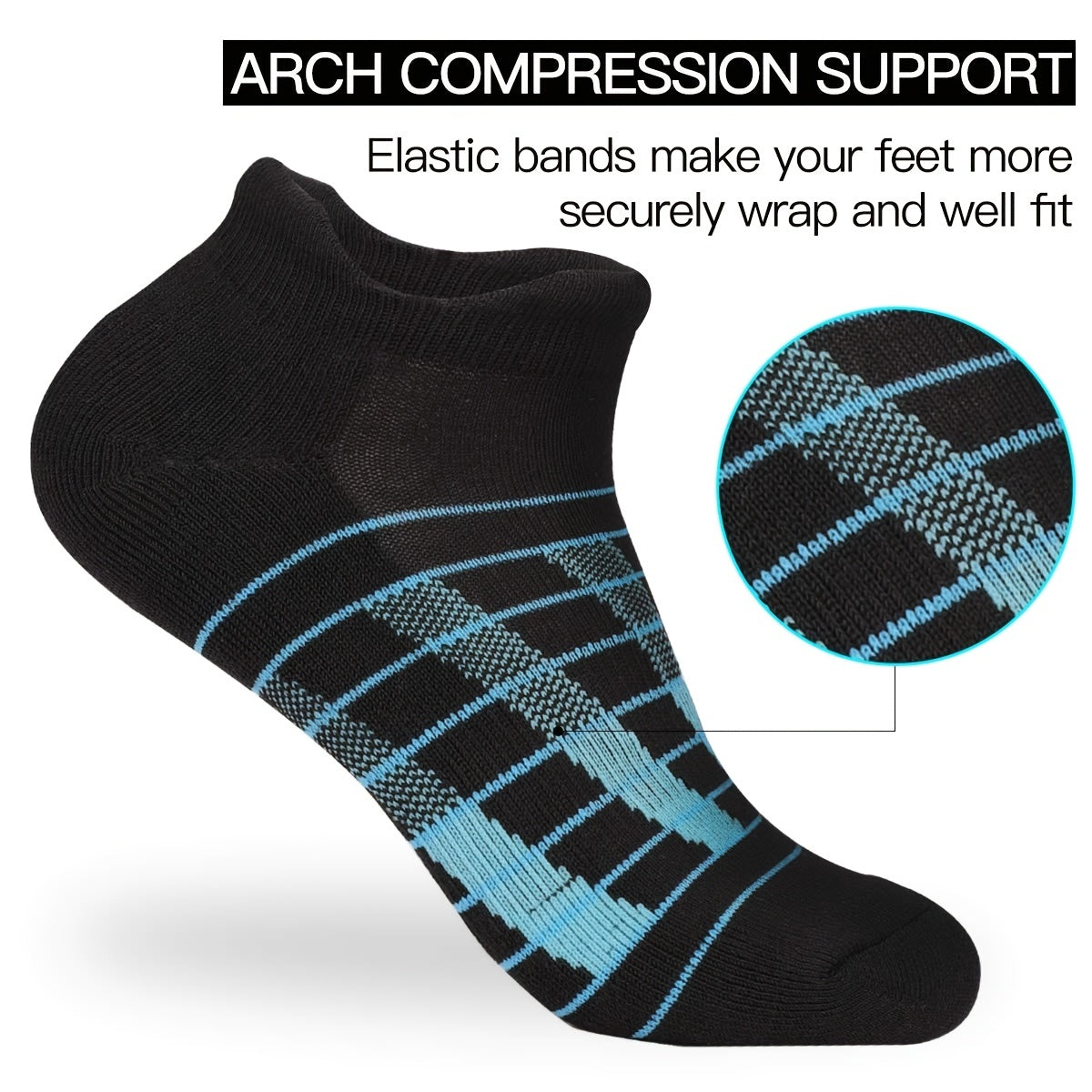 AceFine 6 Pairs Colorblock Sports Socks Women's Stockings