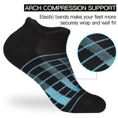 AceFine 6 Pairs Colorblock Sports Socks Women's Stockings
