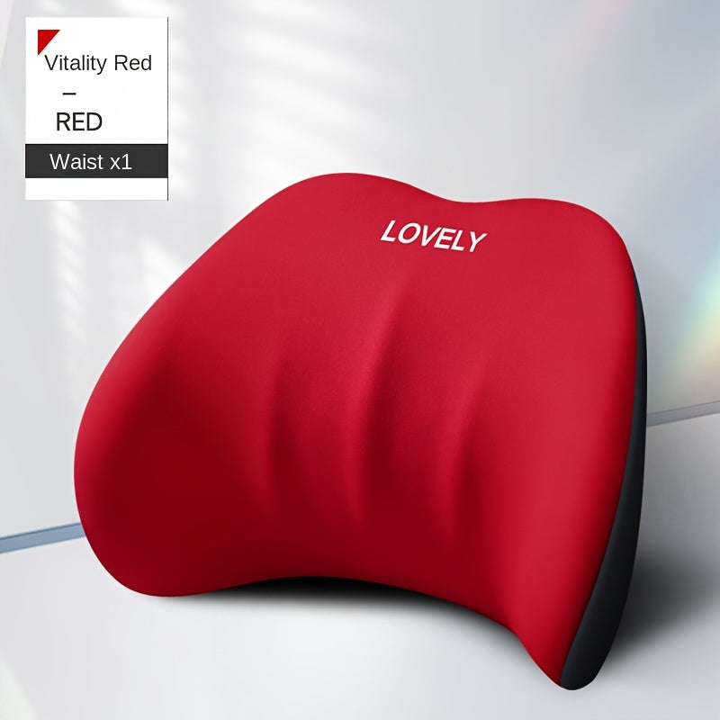 Car Headrest Waist Memory Foam Neck Pillowcase Lumbar Support