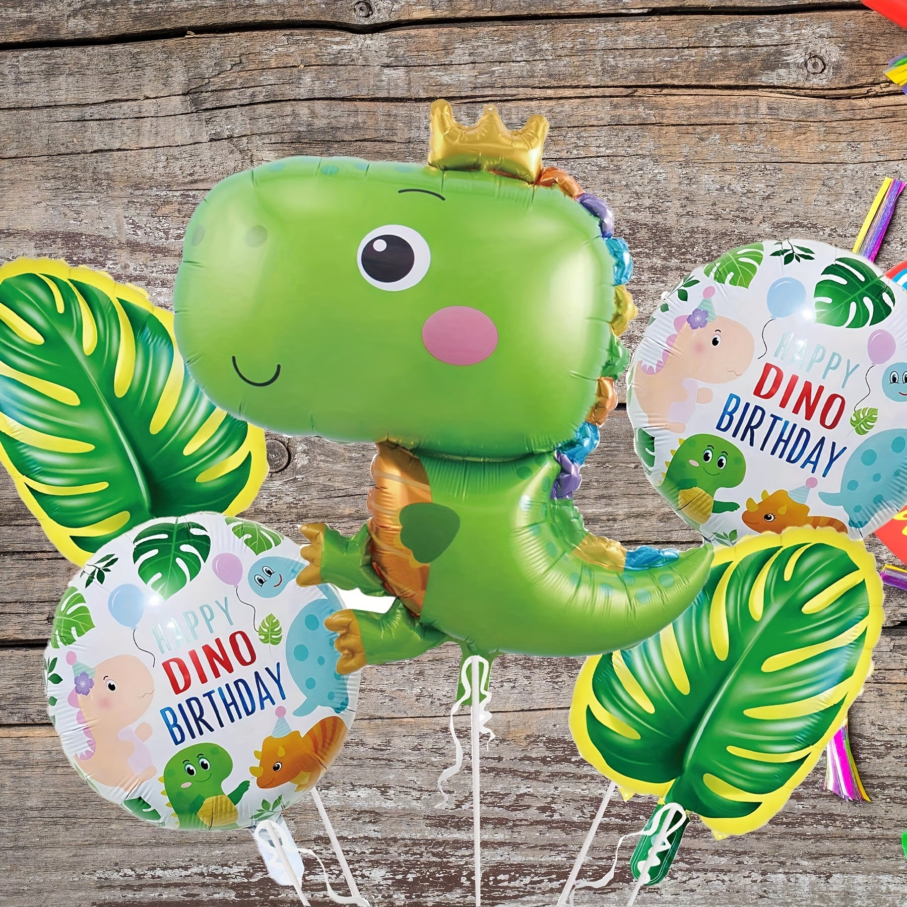 5pcs 3D Dinosaur Balloons Party Decor Aluminum Film Dragon Gift Inflatable Balls
