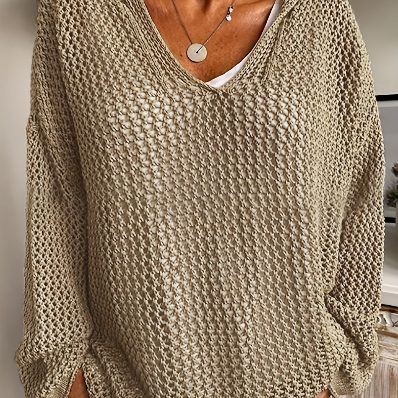 Casual Sweater Women's Plus Solid Long Sleeve Hooded Jumper