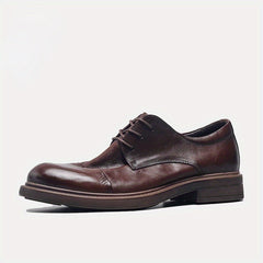 Men's Cap Toe Derby Shoes Lace up Front Dress Shoes For Men