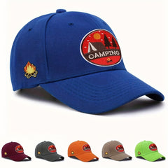 Campfire Embroidery Peaked Cap Soft Top Street Sunshade Baseball Cap