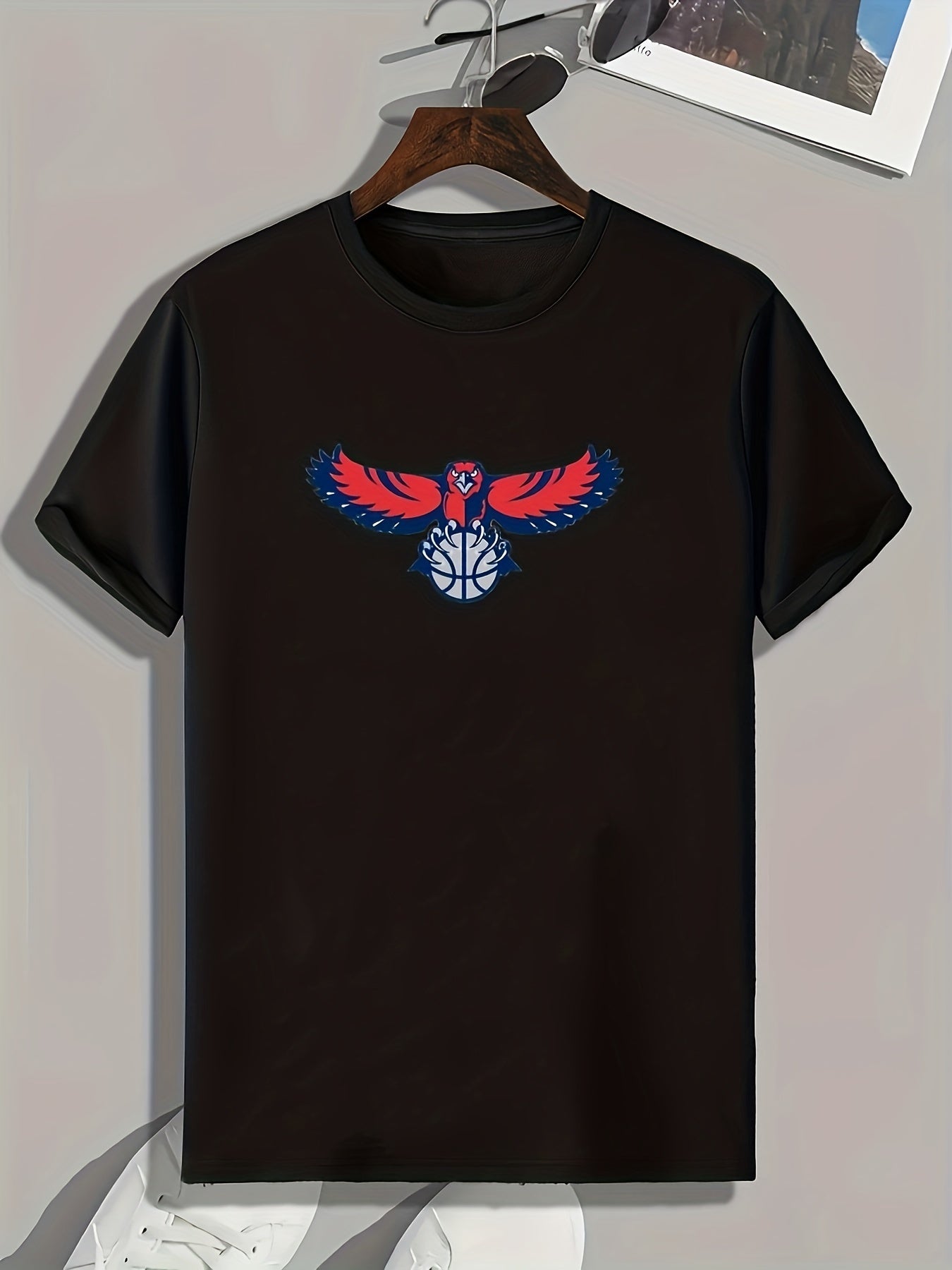 Eagle Print Graphic Tee for Men - Casual Summer T-shirt