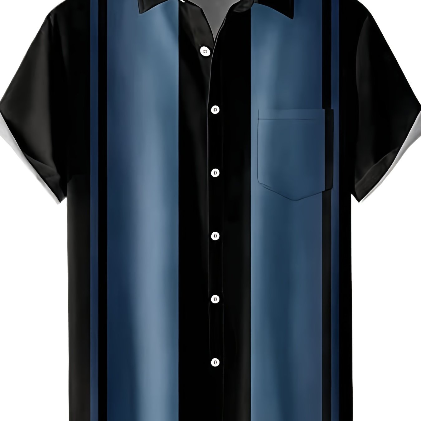 Stripe Print Men's Short Sleeve Shirt