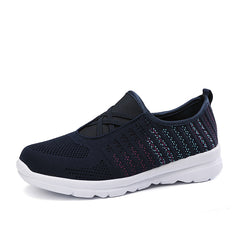 Women's Cross Strap Mesh Flat Shoes Slip On Sports Shoes Lightweight