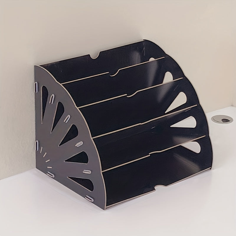 Wooden File Rack Desktop Storage Box