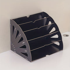 Wooden File Rack Desktop Storage Box