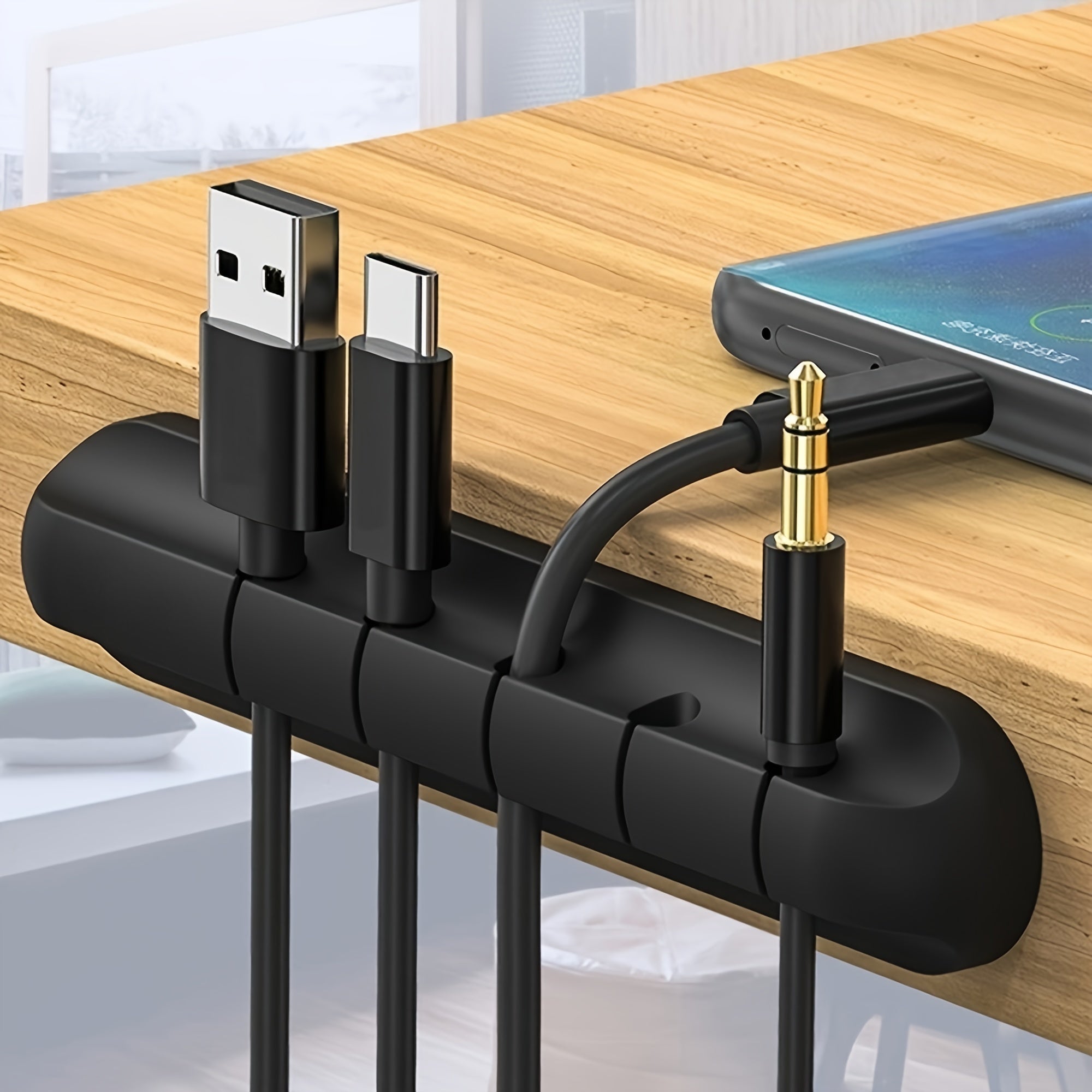 Desktop Cable Organizer Data Cable Clip Holder Charging Cable Holder Winder