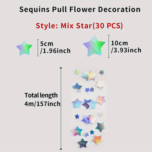 5 Inch Pentagram Flag Banner Party Decorations