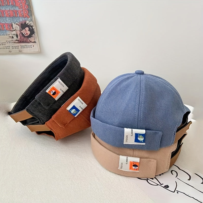 Hip Hop Patched Landlord Hat Female Spring Summer Retro Ruffle Melon Skin Hat