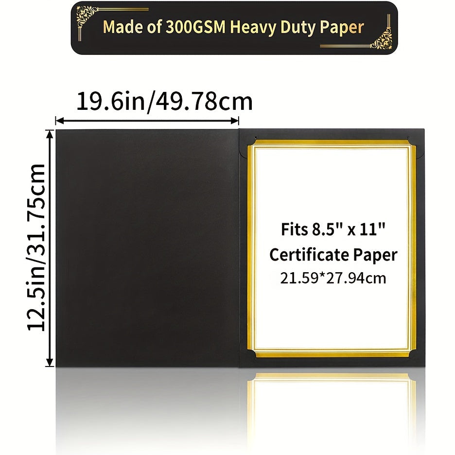 1pc Diploma Cover Golden Foil Border Letter Size