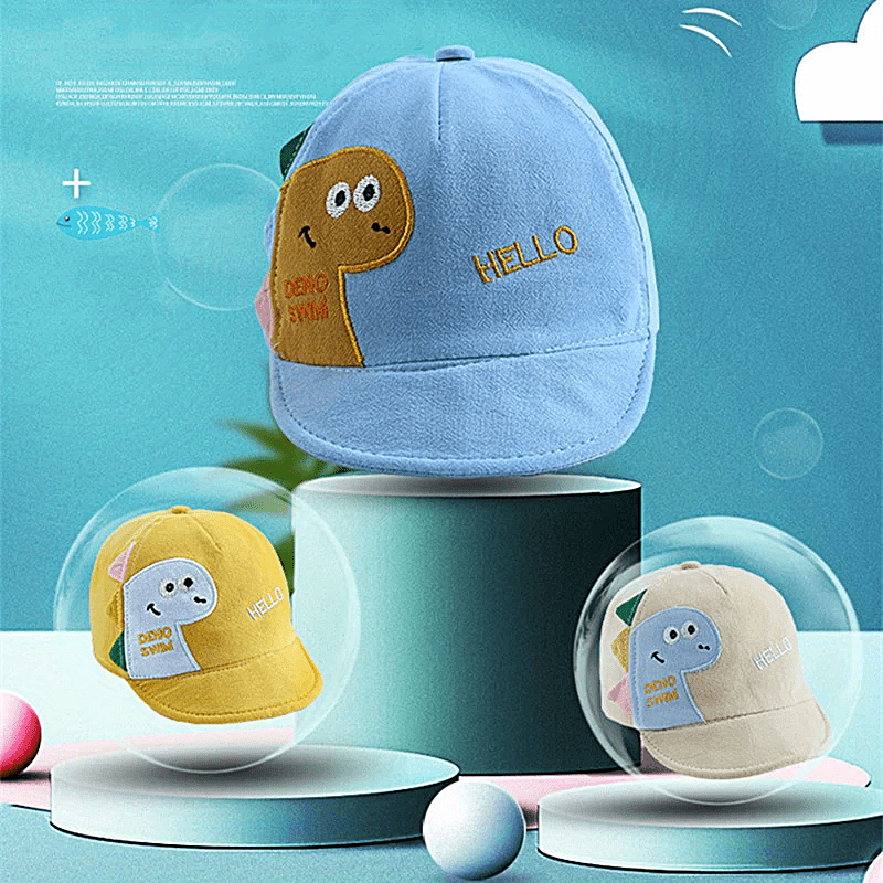 Cartoon Dinosaur Baby Baseball Cap Adjustable Sun Visor Hat