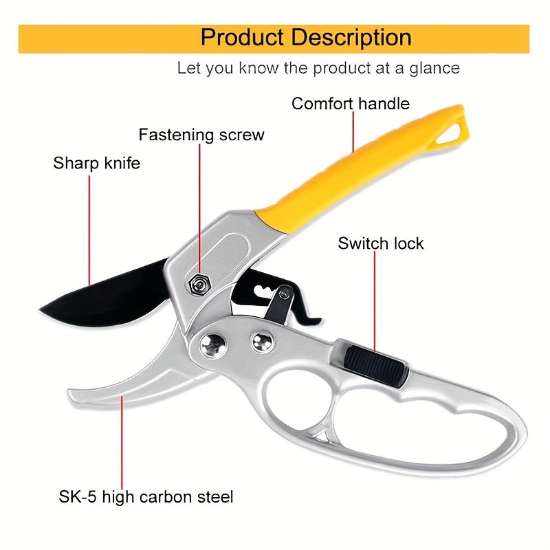 Manual Pruning Shears Garden Tool Labor Saving Sharp Iron Cutting Trimming