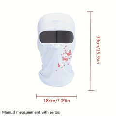 Butterfly Print Summer Riding Mask Balaclava Hat