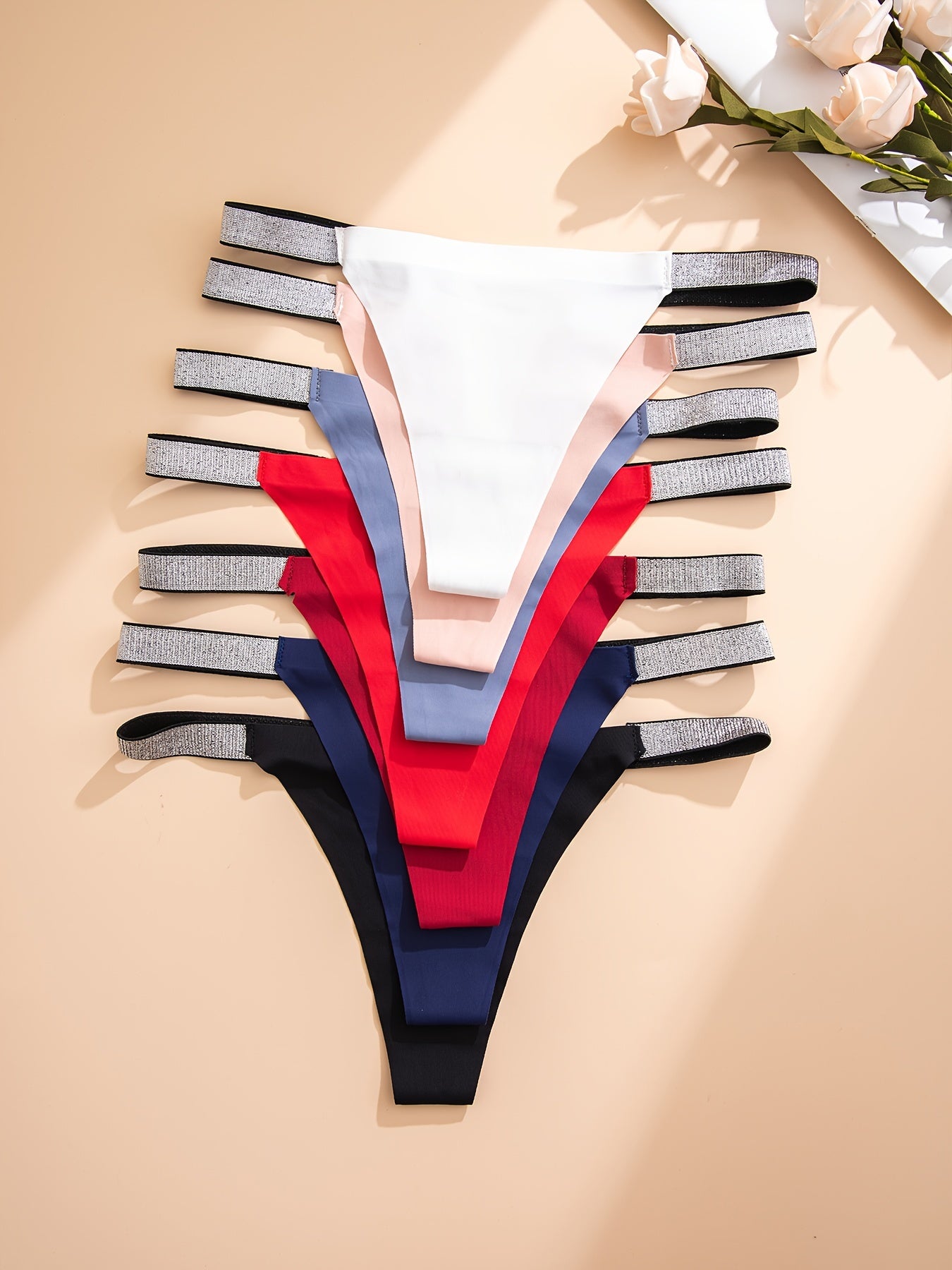 Solid Thongs Soft & Comfy Intimates Panties Women's Lingerie