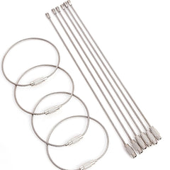 Stainless Steel Wire Keychain Ring 1.5mm x 5.91in