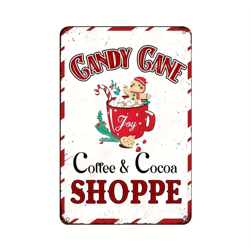 Vintage Metal Sign Coffee&Cocoa Hot Cocoa Metal Sign For Bars Restaurants