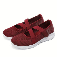 Women's Breathable Mesh Sneakers Casual Hook & Loop Outdoor Shoes Lightweight
