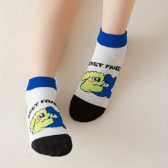 5 Pairs Kids Bear Socks Comfortable Low Cut Ankle Socks Boys Girls Cotton