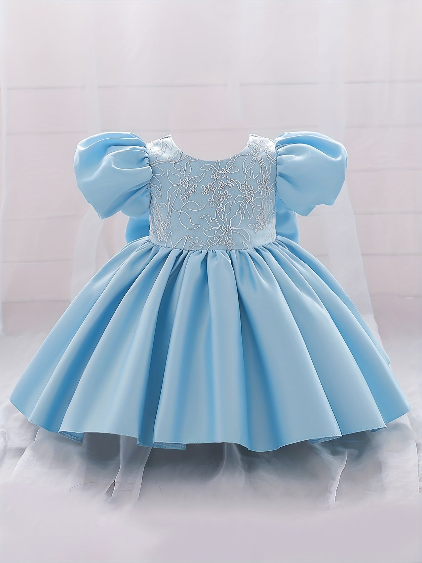 Fabulous Gown Dress With Big Bow - Girls Birthday Party Dress