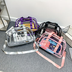 Transparent Travel Bag Large Capacity PVC Handbag Fitness Storage Beach Bag