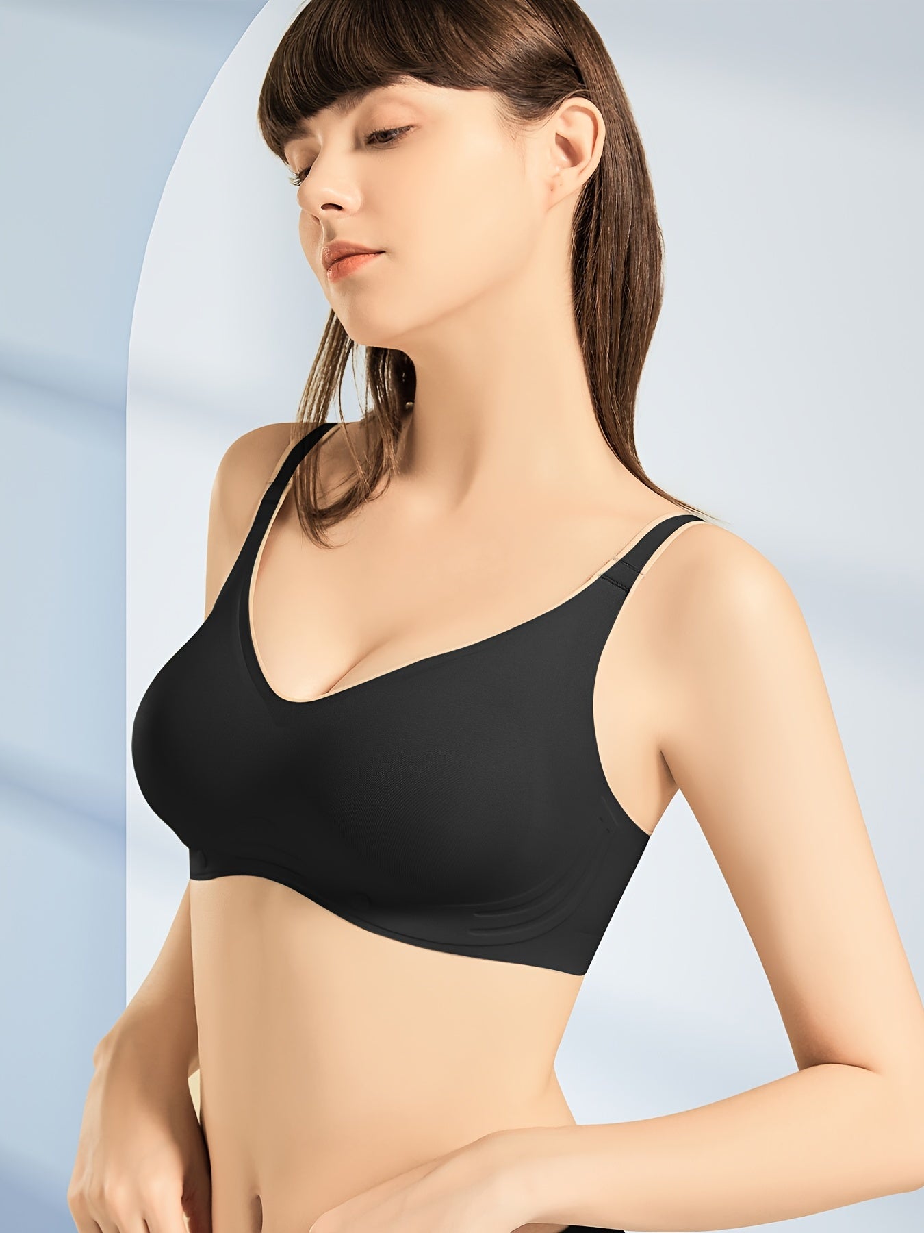 Seamless Push Up Bra No Underwire Comfortable Elastic Casual Lingerie