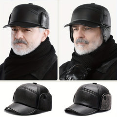 Winter Baseball Cap Hats For Men Snapback Father Hats Earflaps Thicken Dad Cap