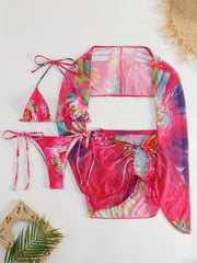 Bell Sleeve Swimsuit Women's Wrap Bathing Suit