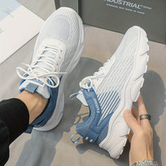 Breathable Striped Running Shoes for Men Comfortable Durable Shock Absorbing