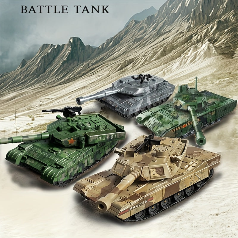 DIY Building Block Tanks Soldier Scene Assembly Toys