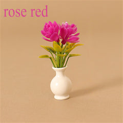 Colorful Mini Flower Arrangement in Vase for Dollhouses