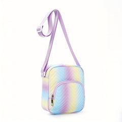 Sweet Gradient Mini Crossbody Bag Rainbow Girl Diagonal Bag Adjustable Strap