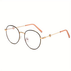 Retro Round Metal Frame Anti-Light Glasses for Men