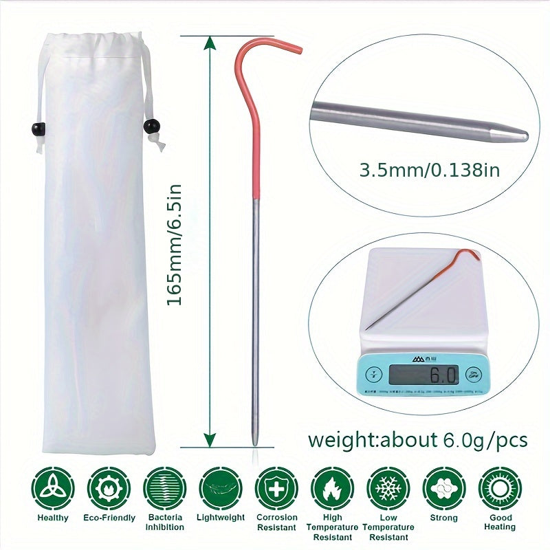 Ultralight Durable Camping Tent Nails Metal Stakes Titanium Tent Pegs