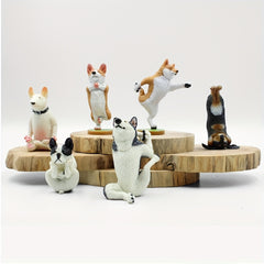 6pcs Sports Dog Resin Statue Ornaments for Home Office Decoration