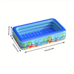 Family Paddling Pool 82inch Three Ring Large Ocean Ball Pool