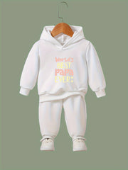 World's Papa Pattern Long Sleeve Hooded Sweatshirt Girls Comfy Hoodies Pullover