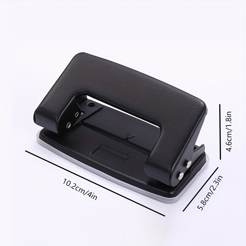 Small Metal Double Hole Punch for Office Loose leaf Binding