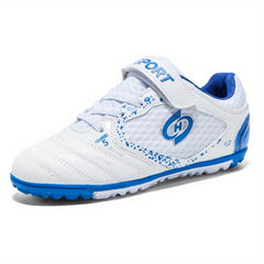 Boys Hook & Loop TF Soccer Cleats Comfortable Sport Shoes Kids Children
