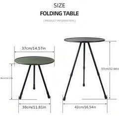 Portable Folding Telescopic Round Table Adjustable Height