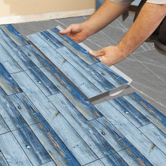 6PCS 15 01 40 01cm Wood Grain Floor Sticker, Waterproof Non-slip Tile Sticker