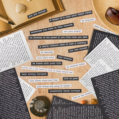 32 Sheets Quote Phrase Word Stickers Vintage Scrapbooking Junk Journal Planners