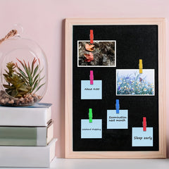 50 Wooden Clip Pushpins for Artwork & Notes